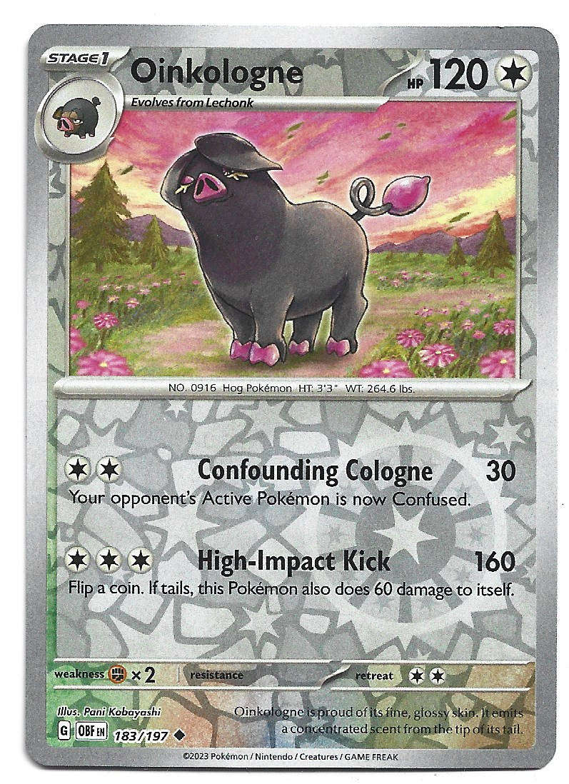 OINKOLOGNE -  REVERSE HOLO  183/197 POKEMON TCG S&V  OBSIDIAN FLAMES  TRADING CARD