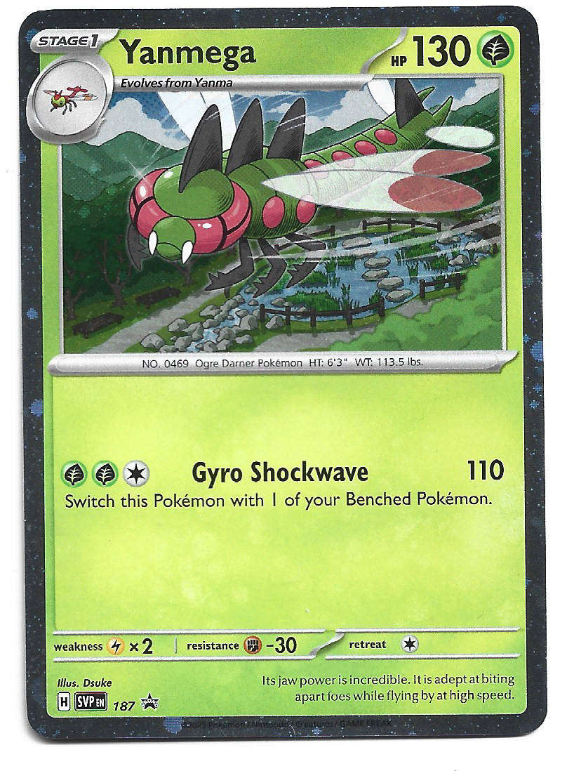 YANMEGA - POKEMON TCG SCARLET & VIOLET PROMO HOLO SVP 187 TRADING CARD