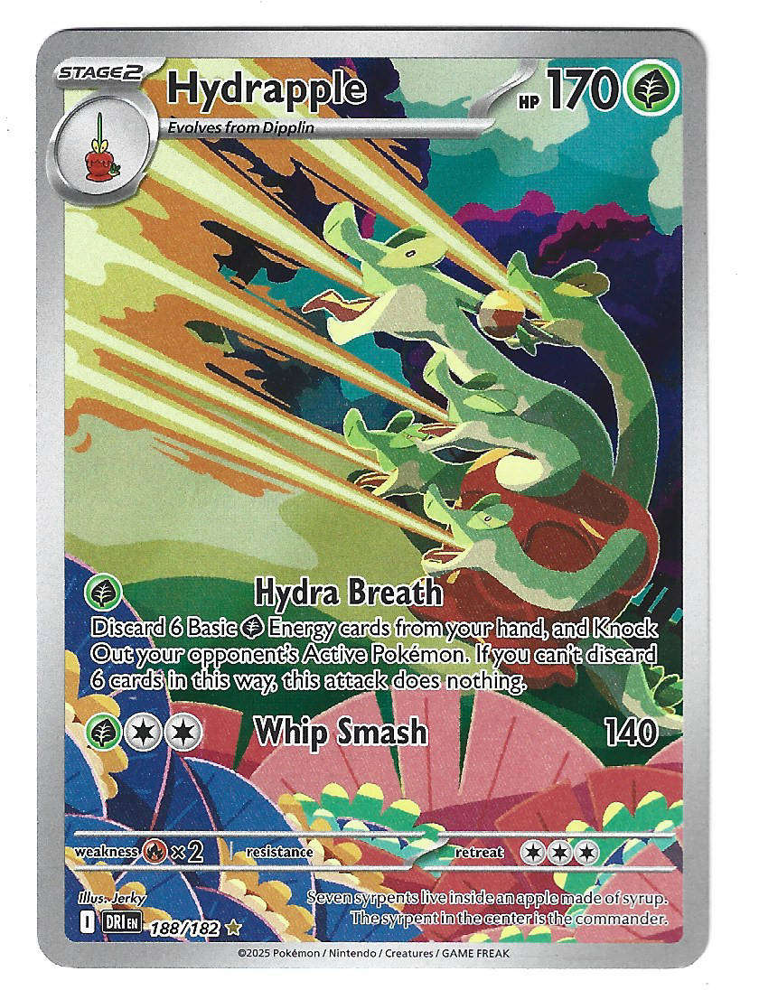 HYDRAPPLE - ILLUSTRATION RARE HOLO 188/182  POKEMON TCG DESTINED RIVALS TRADING CARD