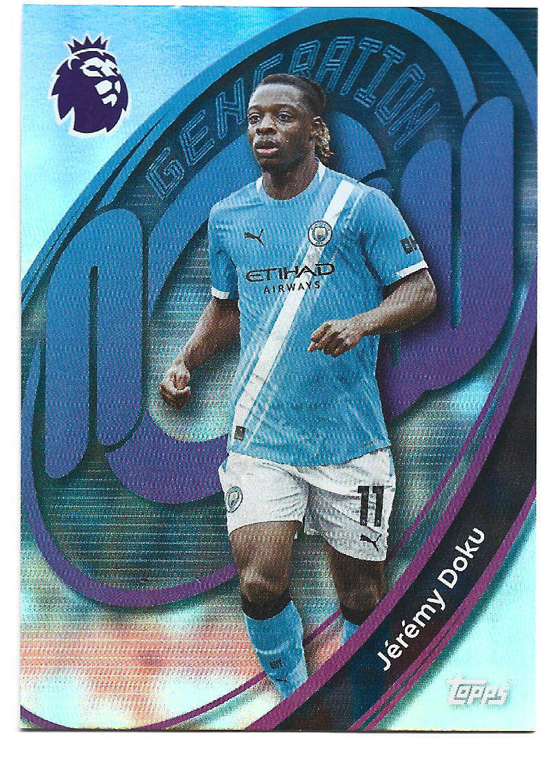 J. DOKU - TOPPS Premier League Premium 2025/26 Collection - "GENERATION NOW" Trading card 196