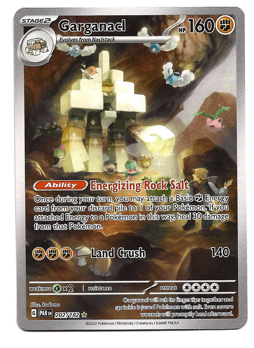 GARGANACL - FULL ART ILLUSTRATION  202/182 POKEMON TCG PARADOX RIFT TRADING CARD
