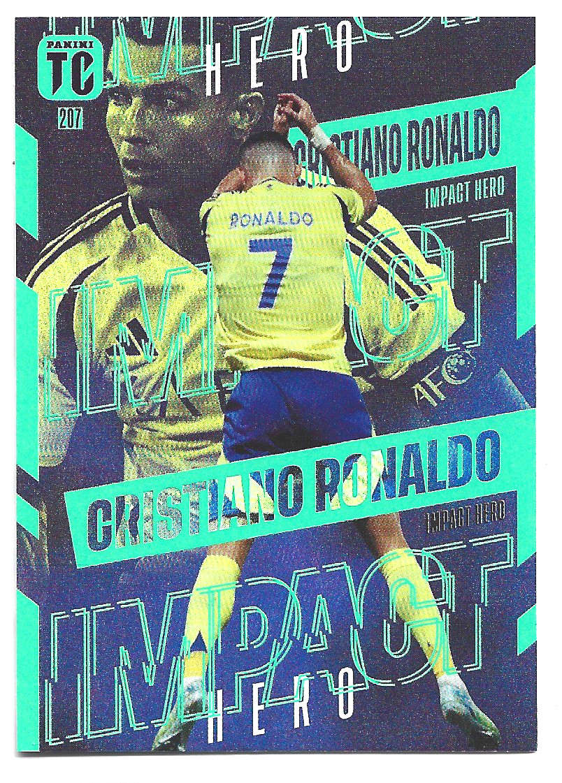 CRISTIANO RONALDO - PANINI `TOP CLASS` 2025 COLLECTION - FOIL IMPACT HERO TRADING CARD 207