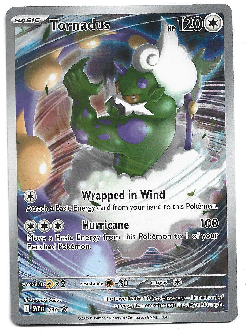 TORNADUS - PROMO HOLO RARE  SVP 210 SCARLET & VIOLET PROMO TRADING CARD