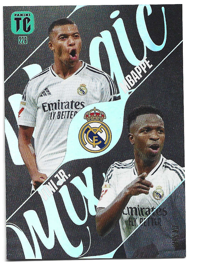 MBAPPE/VINI JR - PANINI `TOP CLASS` 2025 COLLECTION - FOIL MAGIC MIX TRADING CARD 226