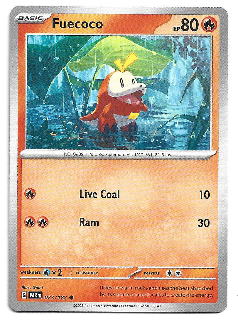 FUECOCO - POKEMON TCG PARADOX RIFT   23/182  COMMON TRADING CARD