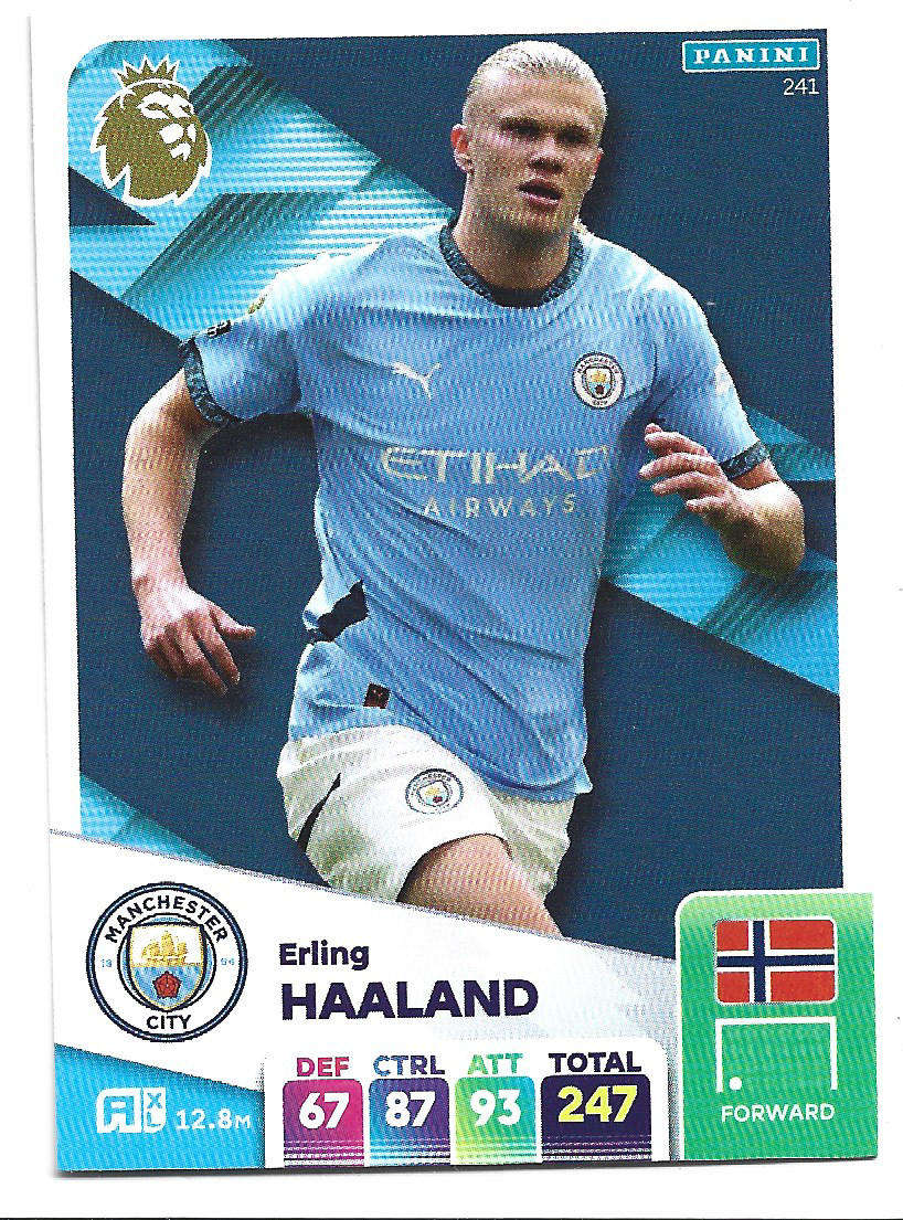 ERLING HAALAND  - PANINI Adrenalyn E. Premier League 2024/25 - BASE TRADING CARD 241