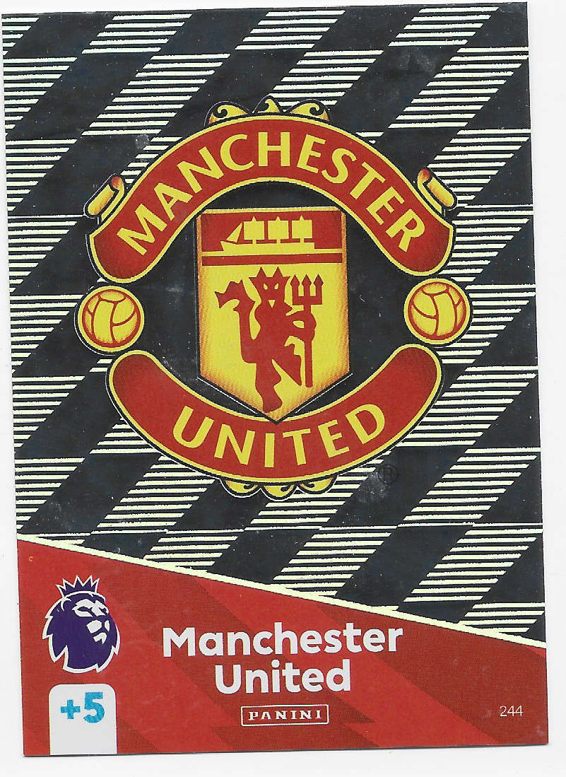 MANCHESTER UNITED FC -  PANINI English Premier League 2024/25 - FOIL "CLUB LOGO" TRADING CARD 244