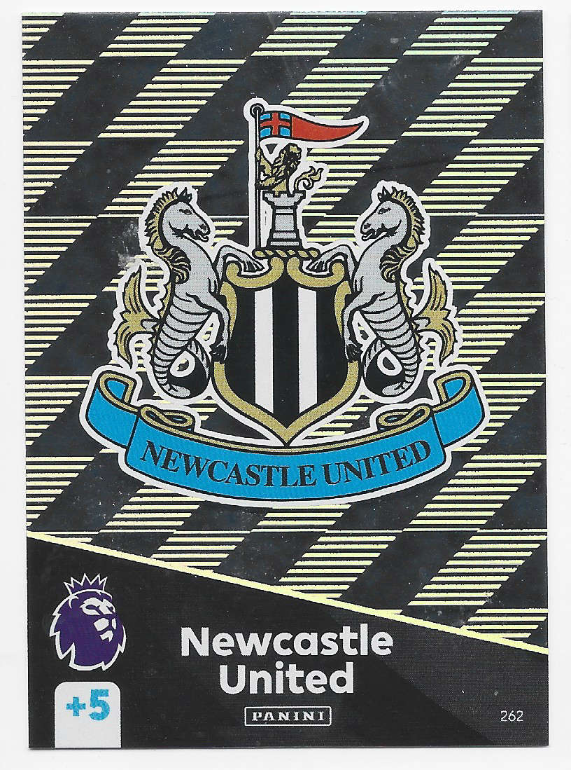 NEWCASTLE UNITED -  PANINI English Premier League 2024/25 - FOIL "CLUB LOGO" TRADING CARD 262