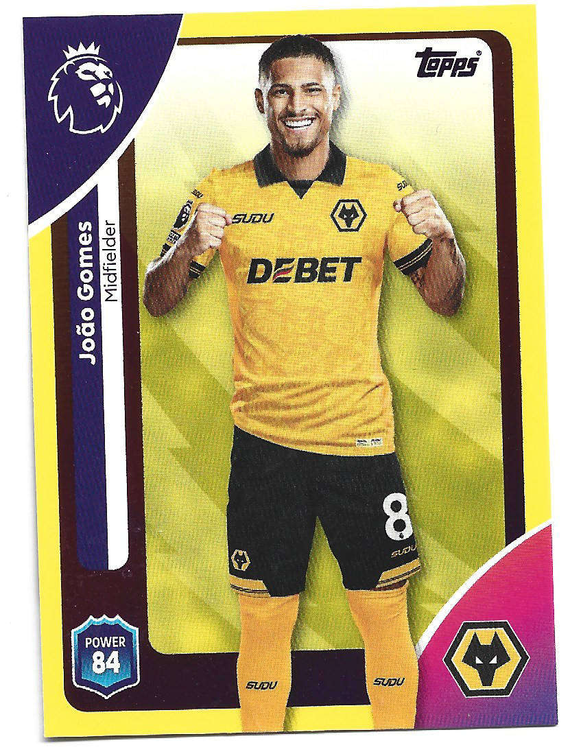 JOAO GOMES - TOPPS Premier League Premium 2025/26 - YELLOW PARALLEL Trading card 298