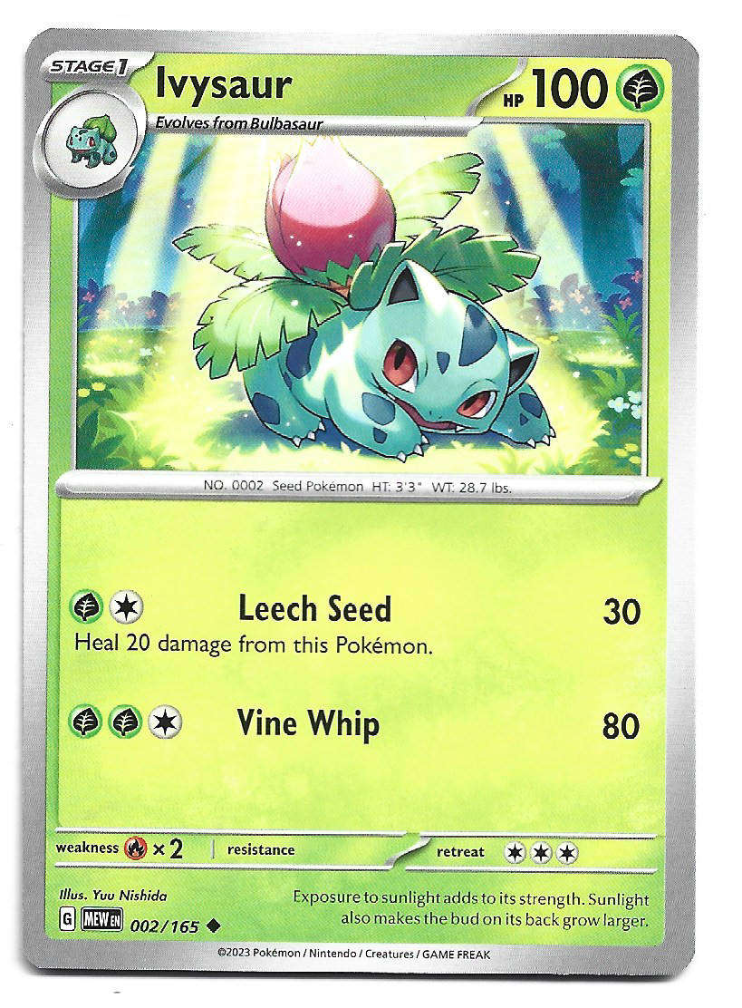 IVYSAUR -  UNCOMMON   2/165 POKEMON TCG Scarlet & Violet 151 TRADING CARD