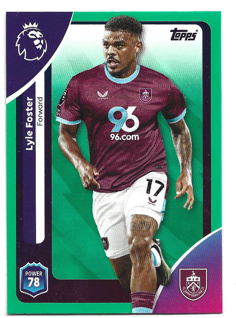LYLE FOSTER - TOPPS Premier League Premium 2025/26 - GREEN PARALLEL Trading card 318