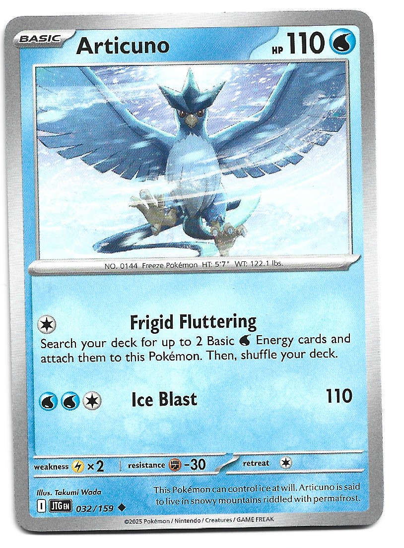 ARTICUNO - COMMON  32/159 POKEMON TCG JOURNEY TOGETHER TRADING CARD