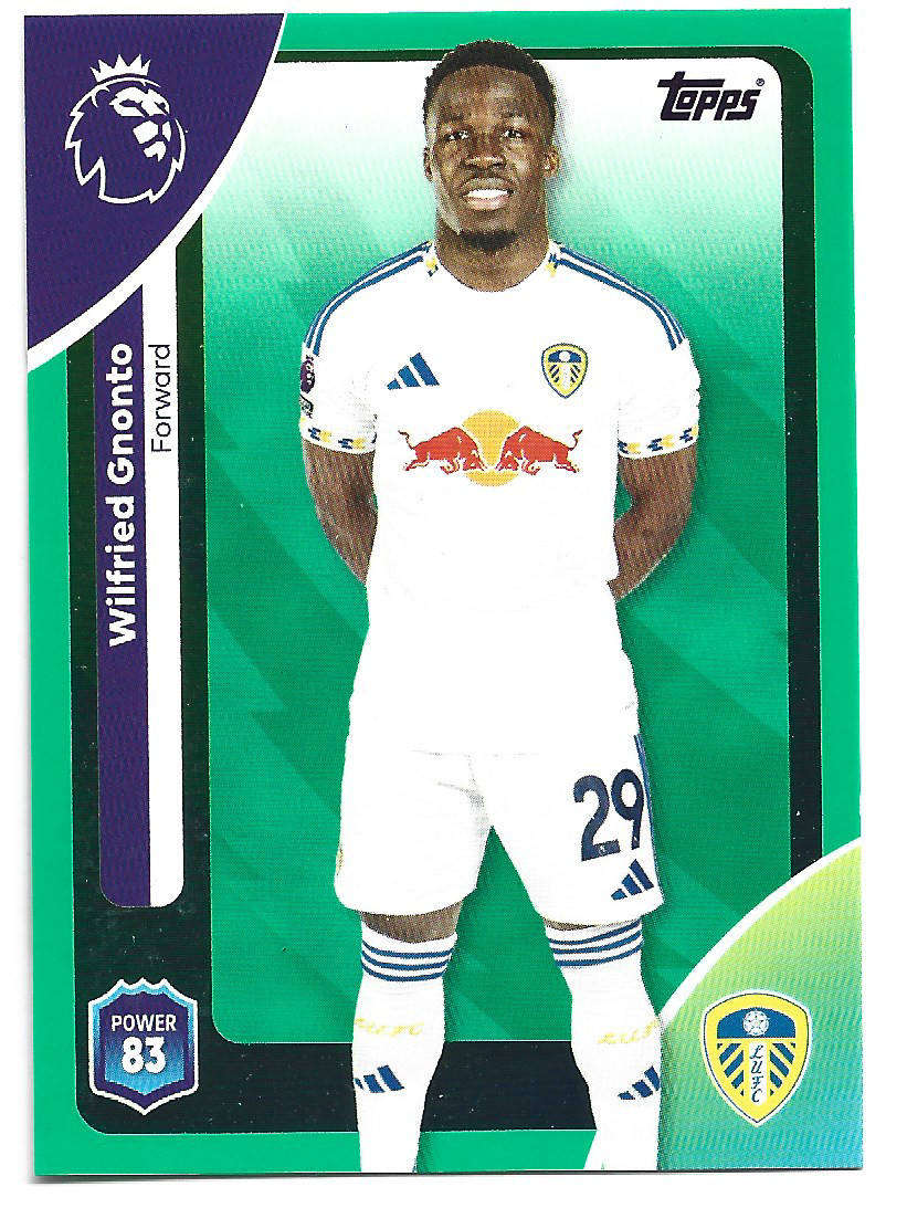 WILFRIED GNONTO - TOPPS Premier League Premium 2025/26 - ROOKIE GREEN PARALLEL Trading card 336