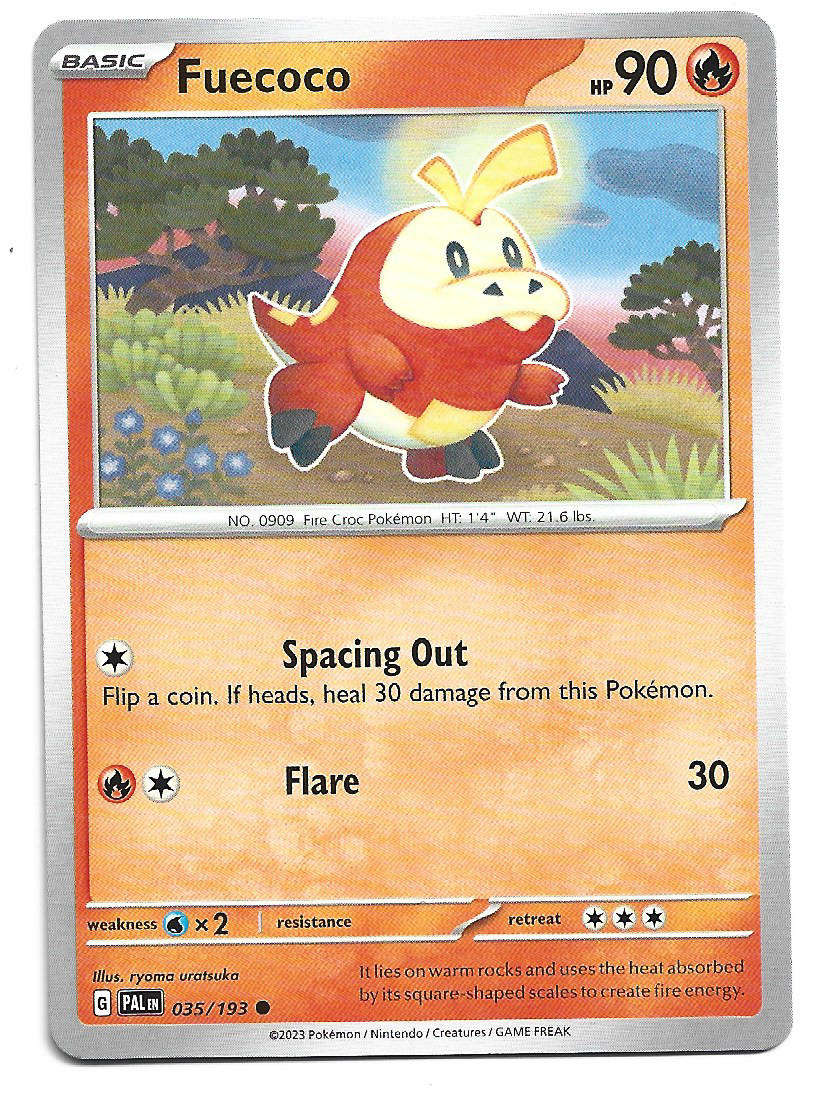 FUECOCO - COMMON  35/193 POKEMON TCG PALDEA EVOLVED TRADING CARD