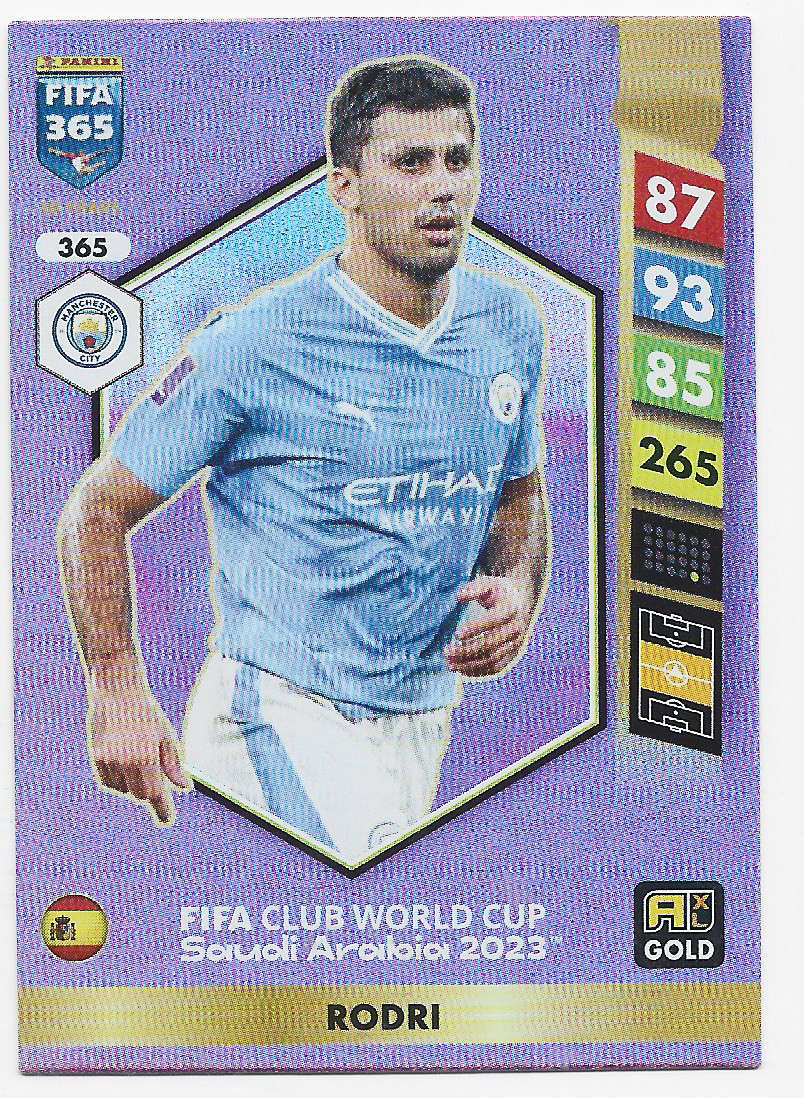 RODRI - PANINI FIFA 365 COLLECTION 2025 - FOIL "FIFA CLUB WORLD CUP" TRADING CARD 365