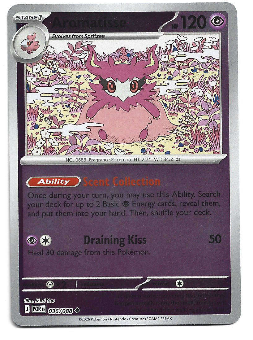 AROMATISSE - REVERSE HOLO  36/88 POKEMON TCG ME PERFECT ORDER TRADING CARD