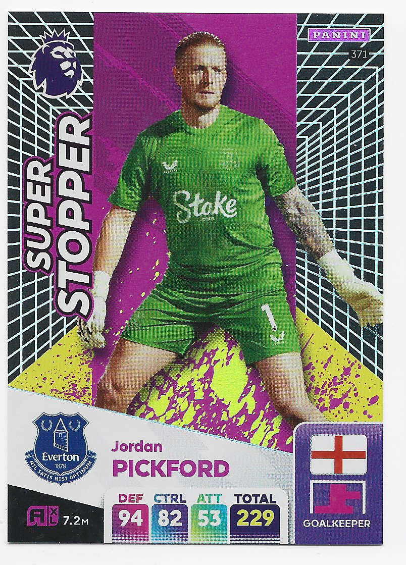 JAMES PICKFORD -  PANINI English Premier League 2024/25 - FOIL "SUPER STOPPER" TRADING CARD 371