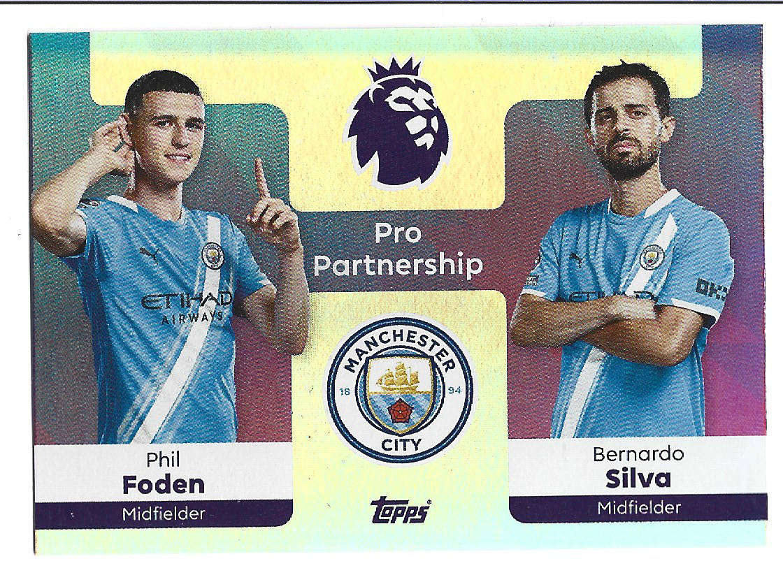 MANCHESTER CITY FC - TOPPS Premier League Premium 2025/26 - "PRO PARTENERSHIP" Trading card 372