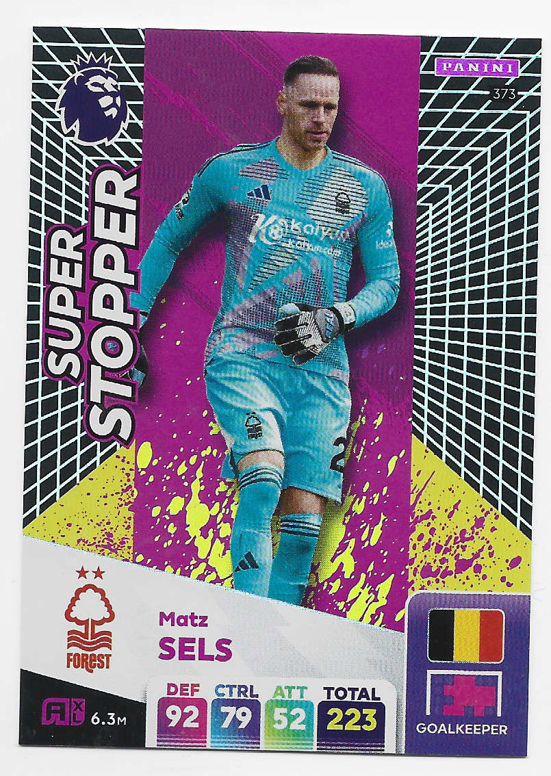 MATZ SELS -  PANINI English Premier League 2024/25 - FOIL "SUPER STOPPER" TRADING CARD 373