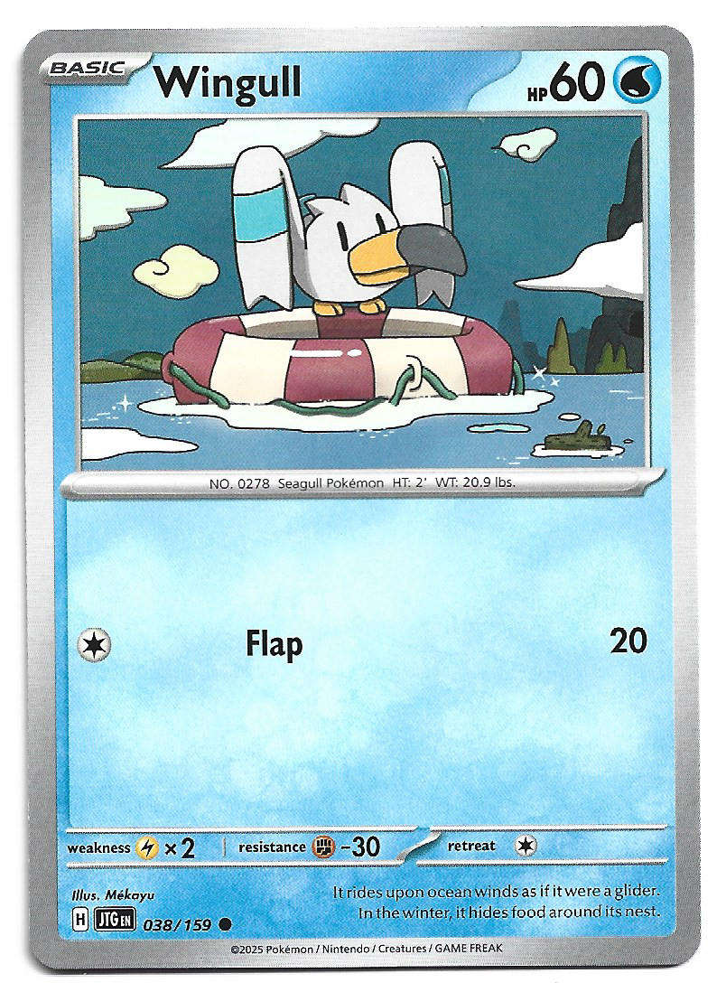 WINGULL - COMMON  38/159 POKEMON TCG JOURNEY TOGETHER TRADING CARD