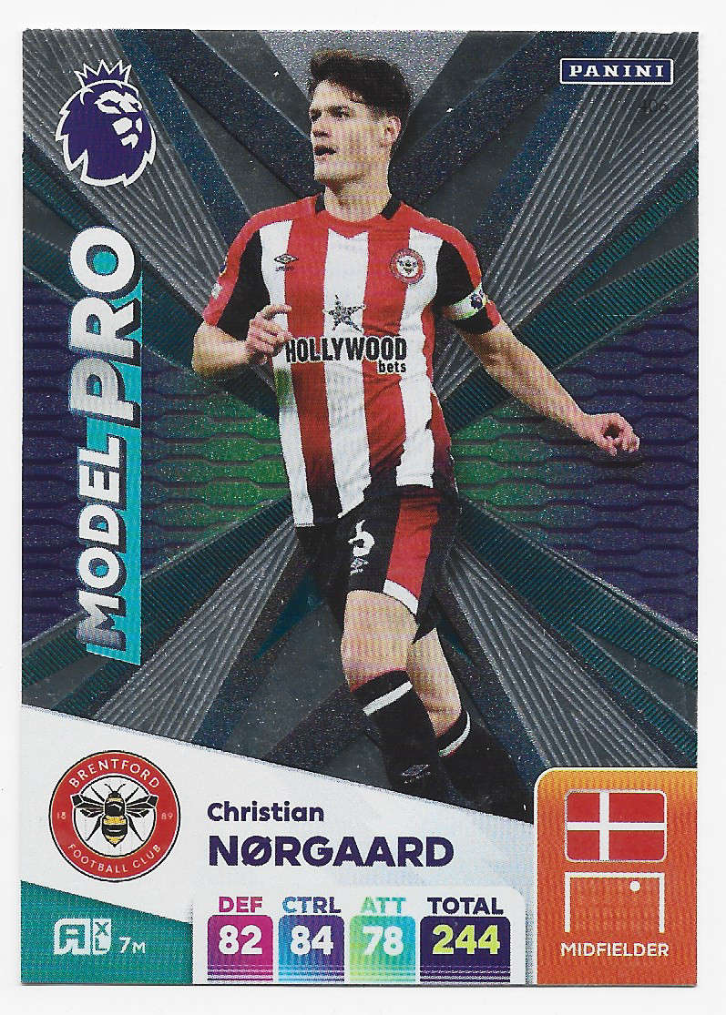 CHRIATIAN NORGAARD -  PANINI English Premier League 2024/25 - FOIL "MODEL PRO" TRADING CARD 406