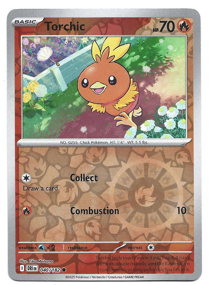 TORCHIC - REVERSE HOLO  40/182  POKEMON TCG DESTINED RIVALS TRADING CARD