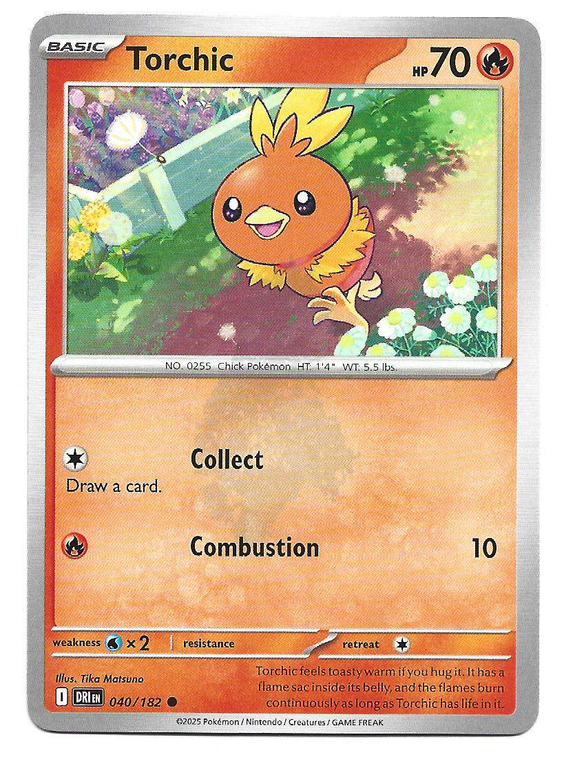 TORCHIC - COMMON  40/182  POKEMON TCG DESTINED RIVALS TRADING CARD