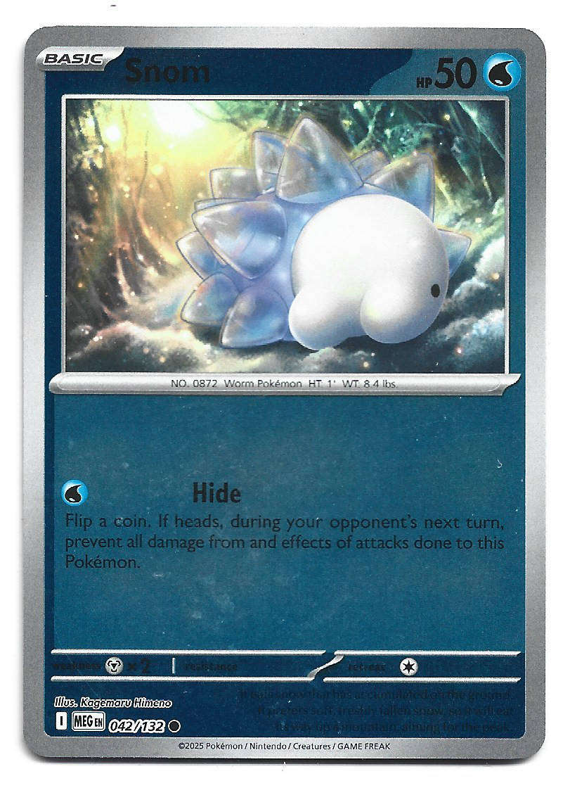 SNOM - REVERSE HOLO  42/132 POKEMON TCG MEGA EVOLUTION TRADING CARD