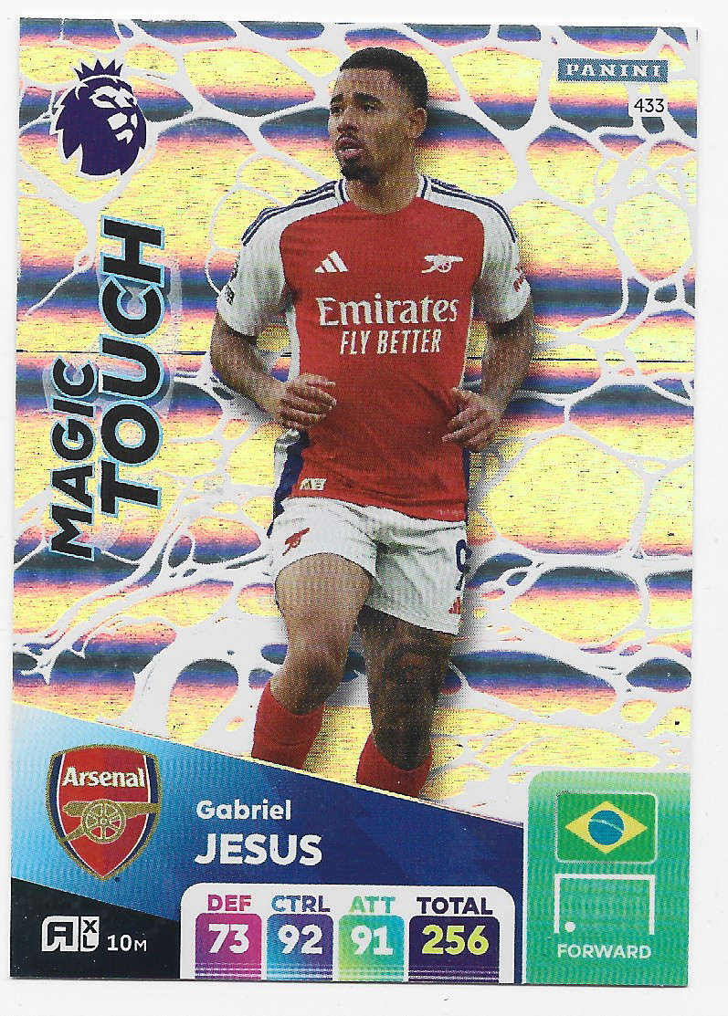 GABRIEL JESUS -  PANINI English Premier League 2024/25 - FOIL "MAGIC TOUCH" TRADING CARD 433