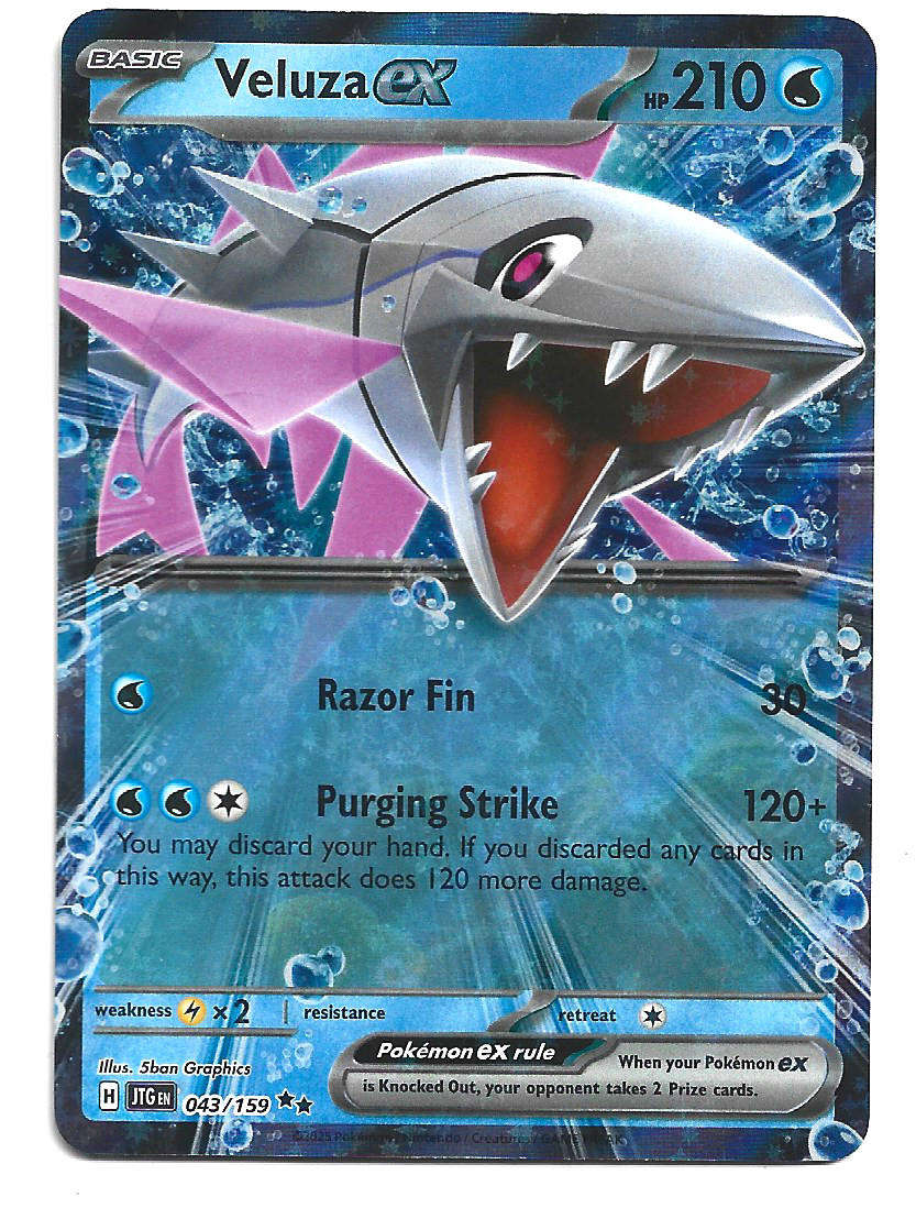 VELUZA EX - HOLO D/RARE  43/159 POKEMON TCG JOURNEY TOGETHER TRADING CARD
