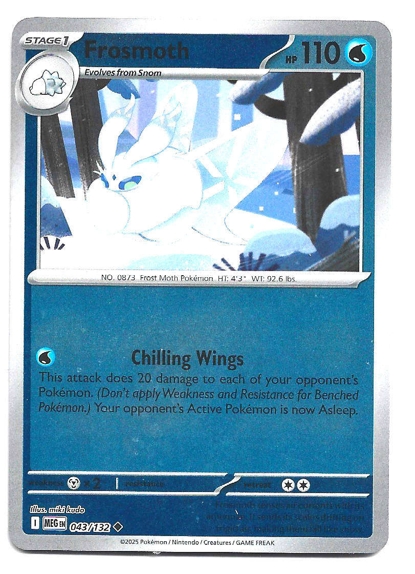 FROSMOTH - REVERSE HOLO  43/132 POKEMON TCG MEGA EVOLUTION TRADING CARD