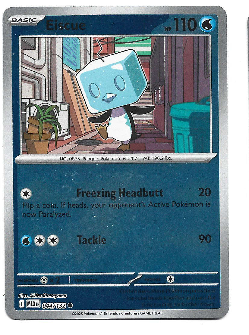 EISCUE - REVERSE HOLO  44/132 POKEMON TCG MEGA EVOLUTION TRADING CARD