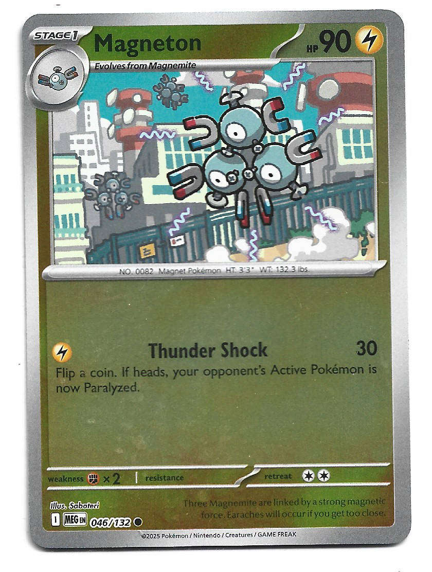 MAGNETON - REVERSE HOLO  46/132 POKEMON TCG MEGA EVOLUTION TRADING CARD