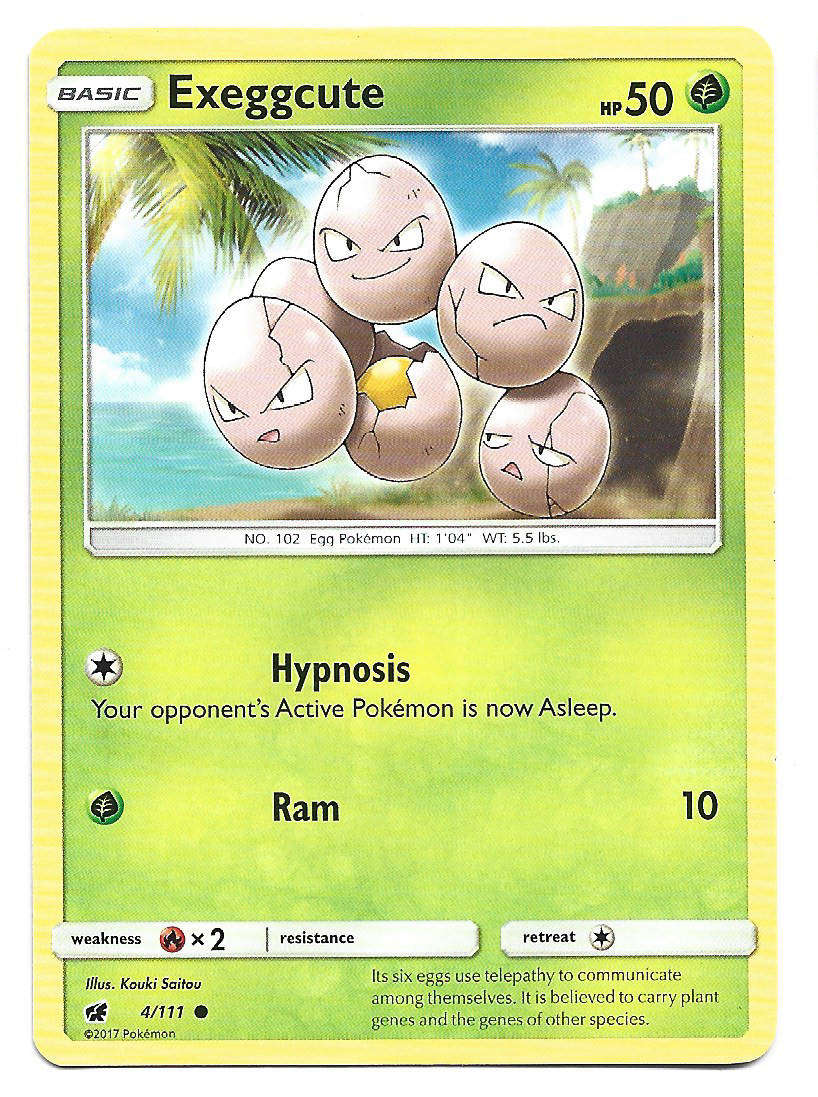 EXEGGCUTE - COMMON  4/111  POKEMON TCG CRIMSON INVASION 2017 TRADING CARD
