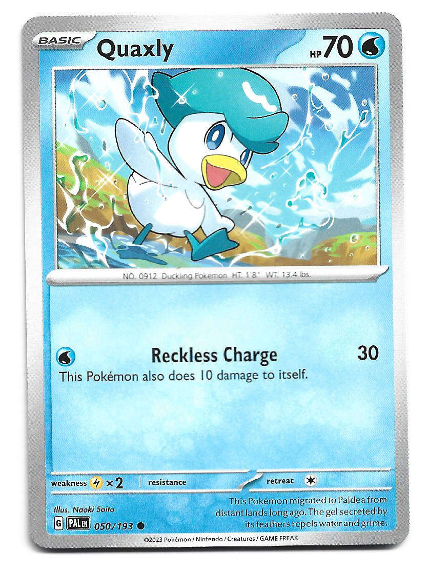 QUAXLY - COMMON  50/193  POKEMON TCG PALDEA EVOLVED TRADING CARD