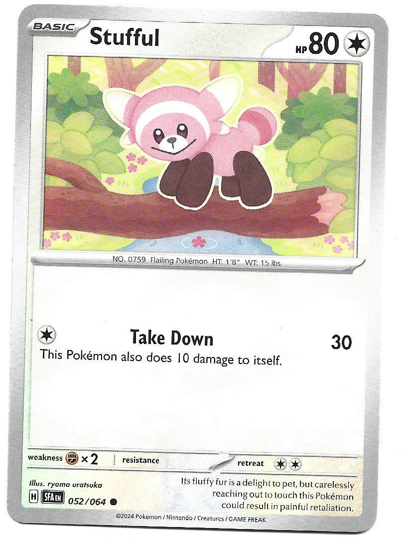STUFFUL - NON HOLO  52/64 POKEMON TCG SHROUDED FABLE TRADING CARD