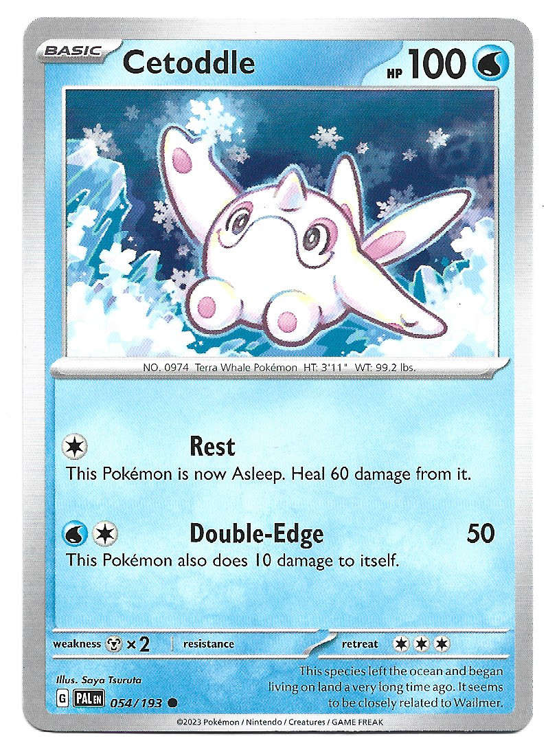 POKEMON CARD - CETODDLE  54/193 COMMON PALDEA EVOLVED 2023 TRADING CARD - MINT