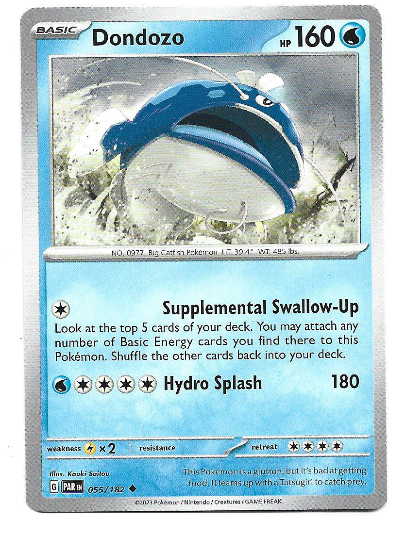 DONDOZO - POKEMON PARADOX RIFT  55/182  UNCOMMON TRADING CARD