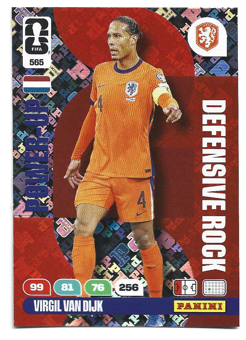 VIRGIL VAN DIJK - PANINI FIFA WORLD CUP 2026 COLLECTION - FOIL DEFENSIVE ROCK TRADING CARD 565