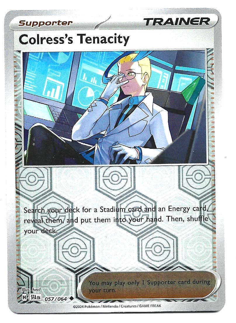 COLRESS'S TENACITY -   REVERSE HOLO  57/64 POKEMON TCG SHROUDED FABLE TRADING CARD