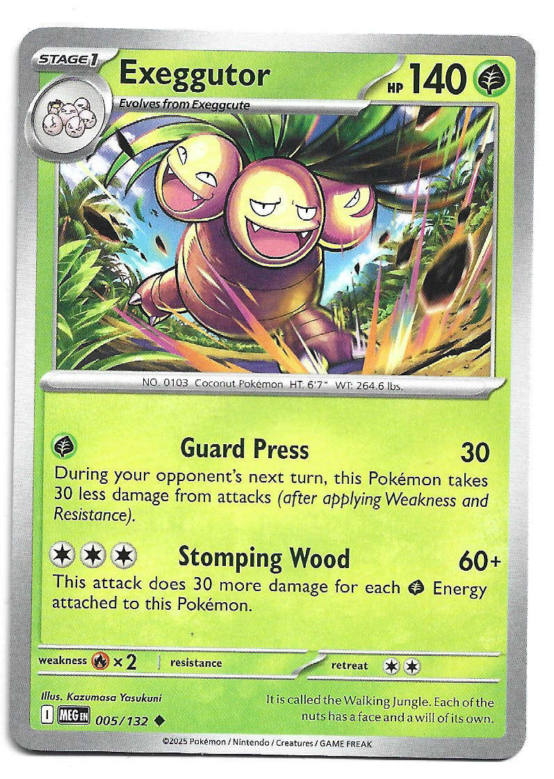 EXEGGUTOR - UNCOMMON  5/132 POKEMON TCG MEGA EVOLUTION TRADING CARD