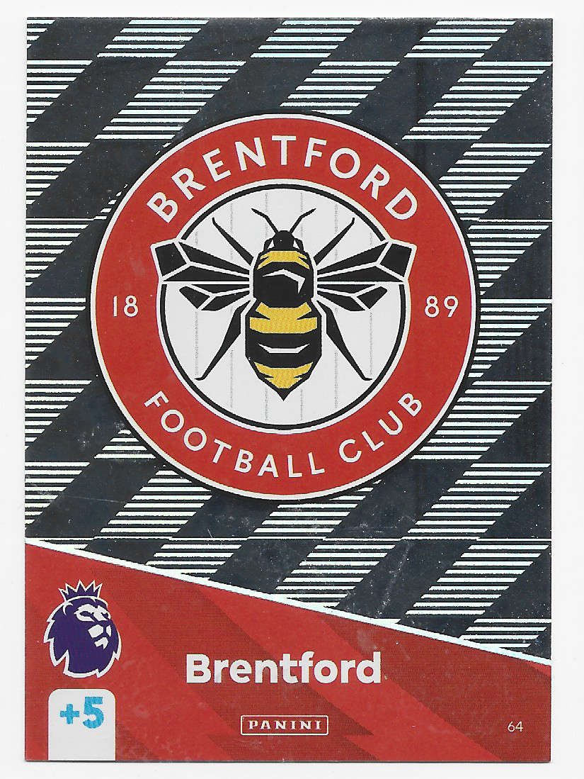 BRENTFORD FC -  PANINI English Premier League 2024/25 - FOIL "CLUB LOGO" TRADING CARD 64
