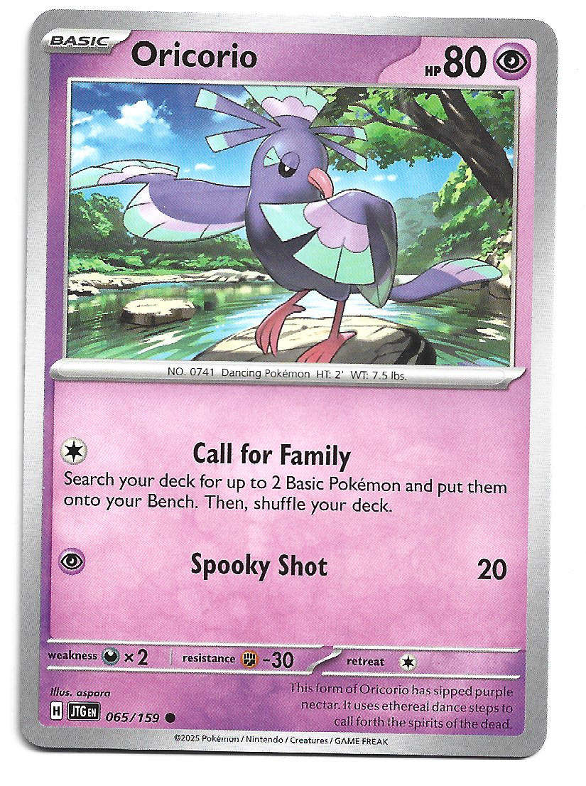 ORICORIO - COMMON  65/159 POKEMON TCG JOURNEY TOGETHER TRADING CARD