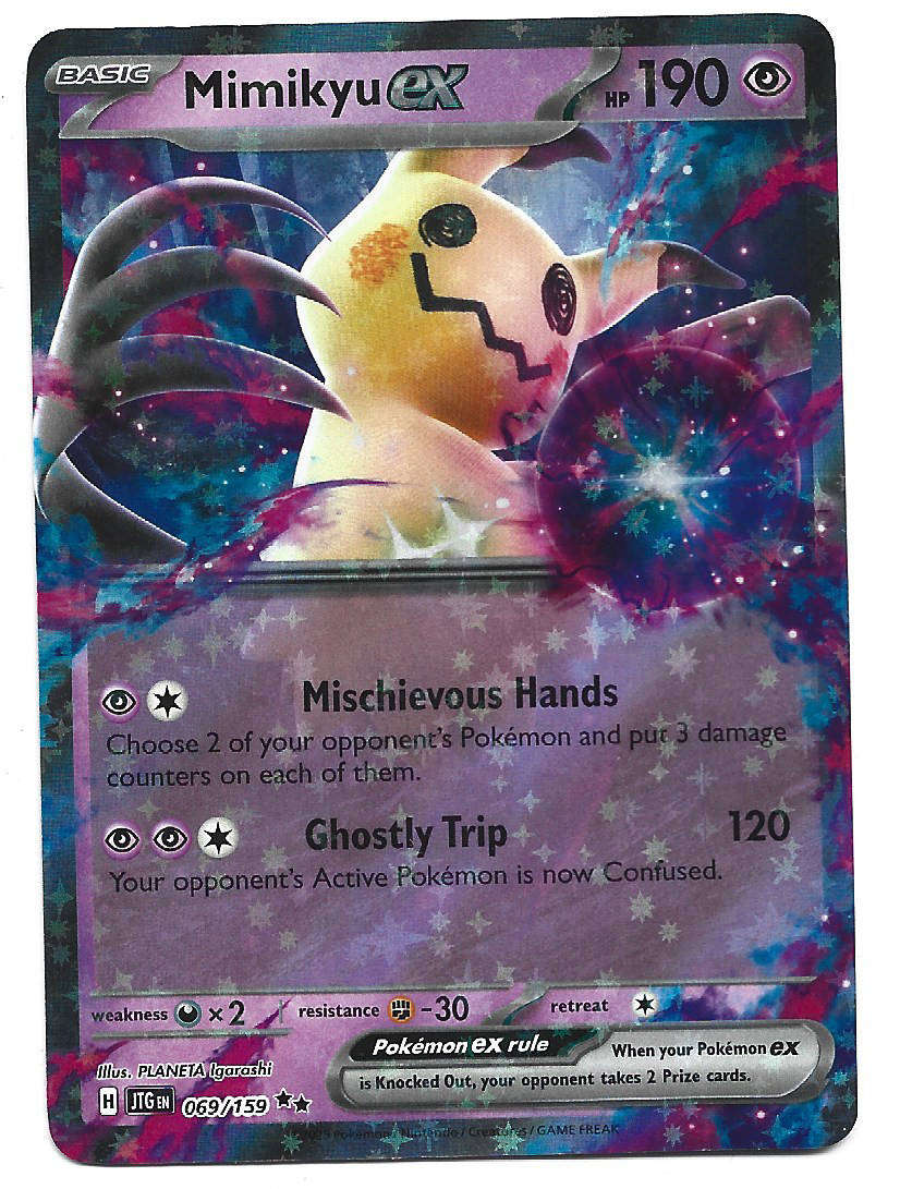 MIMIKYU EX - HOLO D/RARE  69/159 POKEMON TCG JOURNEY TOGETHER TRADING CARD