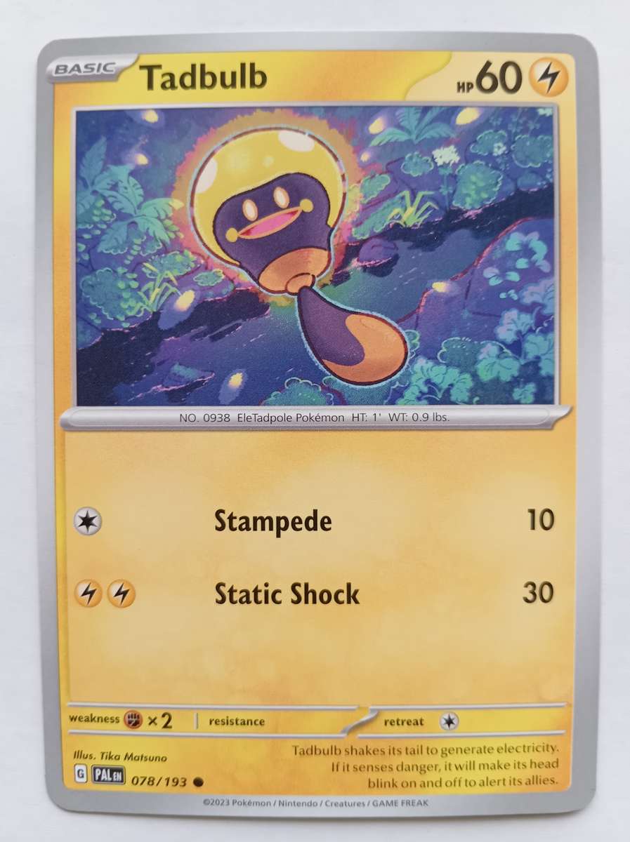 POKEMON CARD - TADBULB  78/193 COMMON PALDEA EVOLVED 2023 - MINT