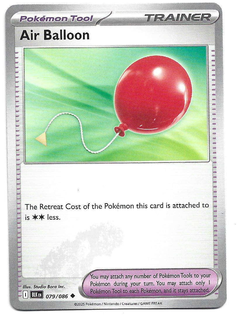 AIR BALLOON - UNCOMMON  79/86 POKEMON TCG BLACK BOLT TRADING CARD