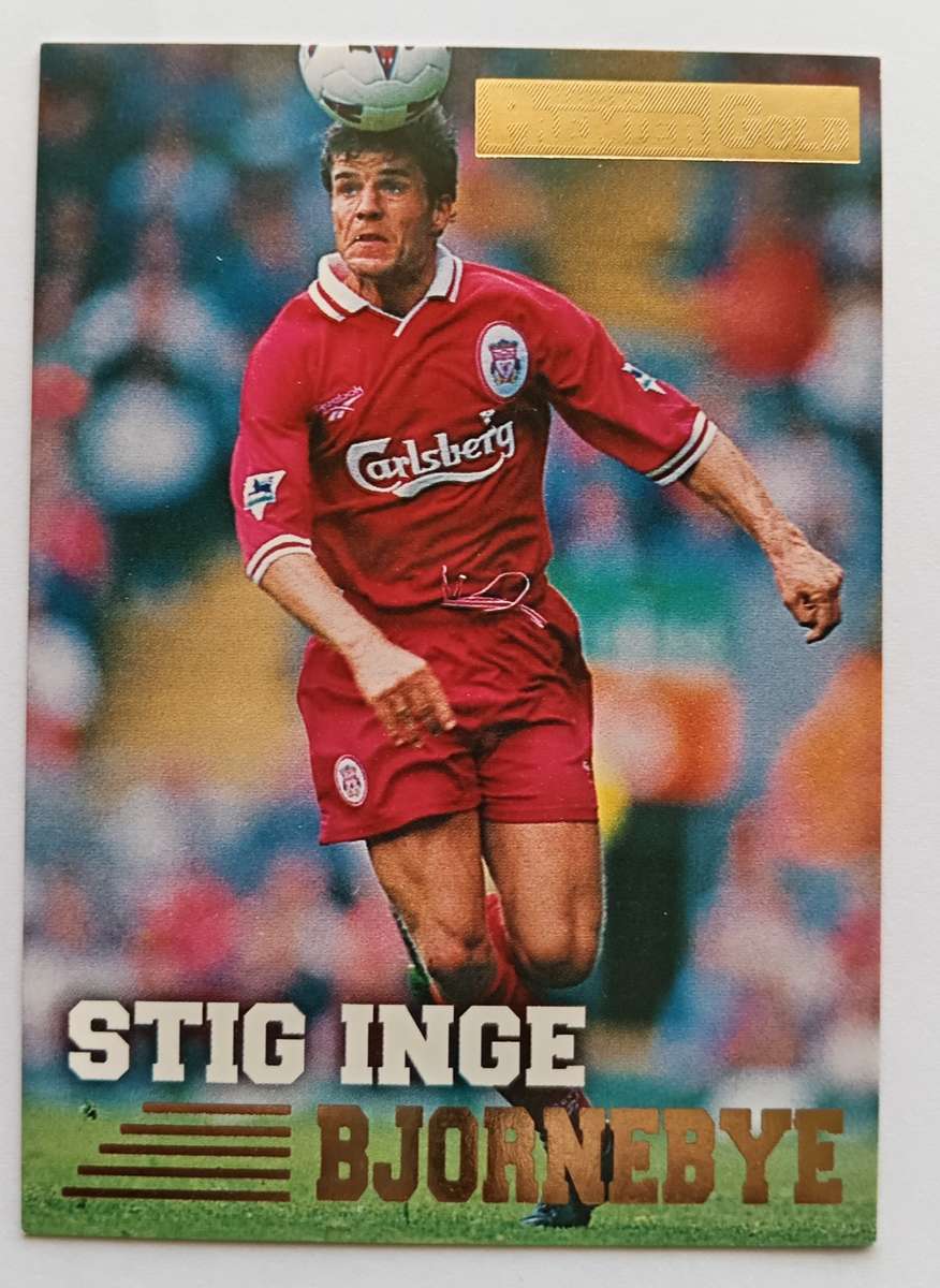 STIG INGE BJORNEBYE (Liverpool - TOPPS PREMIER GOLD COLLECTION 1996/97 - TRADING CARD CARD 79 of 161