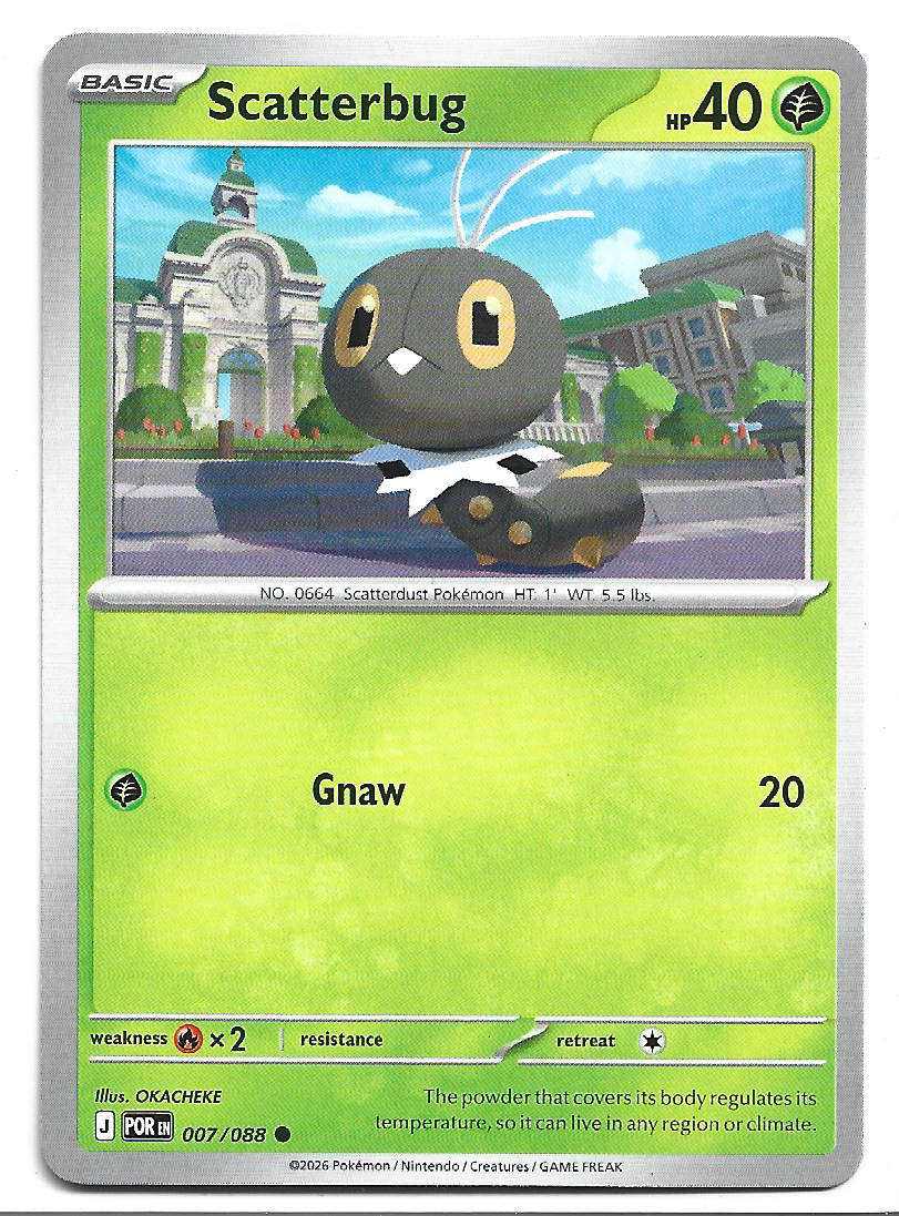 SCATTERBUG - COMMON  7/88 POKEMON TCG ME PERFECT ORDER TRADING CARD