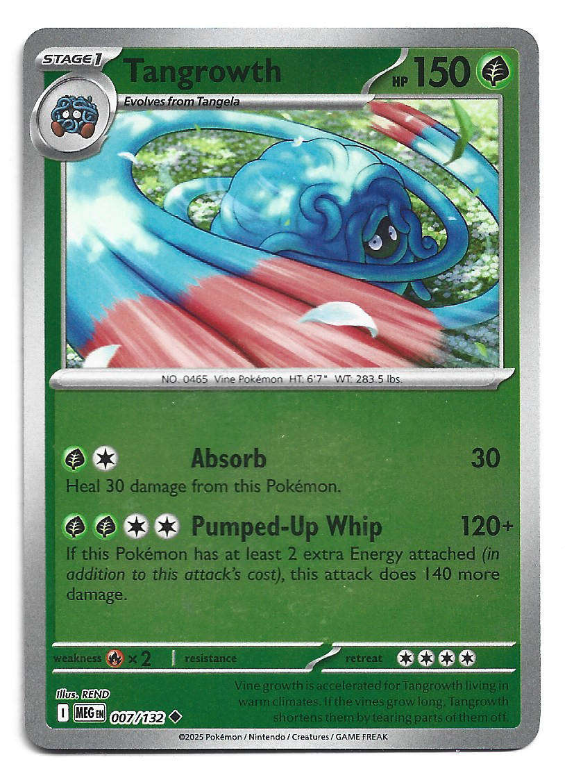 TANGROWTH - REVERSE HOLO  7/132 POKEMON TCG MEGA EVOLUTION TRADING CARD