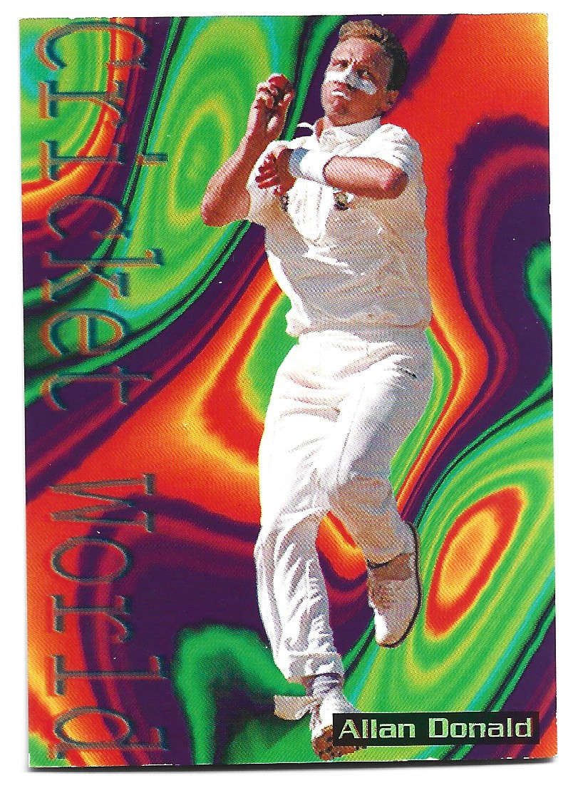 ALLAN DONALD (South Africa) - 1996 SPORTS DECK CRICKET CARD COLLECTION -  TRADING CARD 7